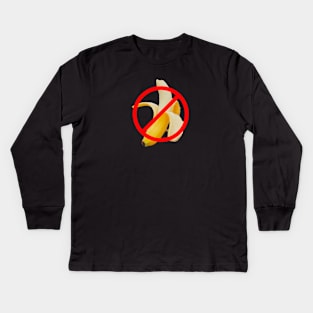 Banana-free zone Kids Long Sleeve T-Shirt